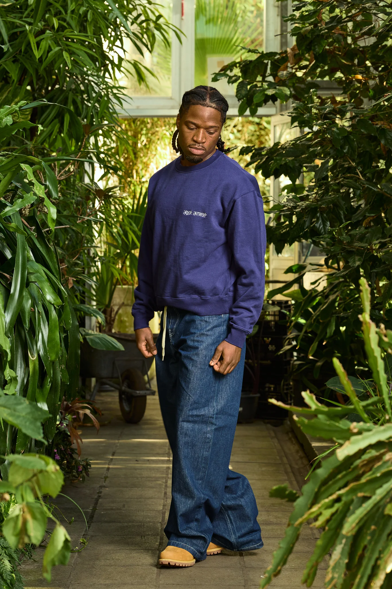 Blossoms Crewneck Blue - Image 4
