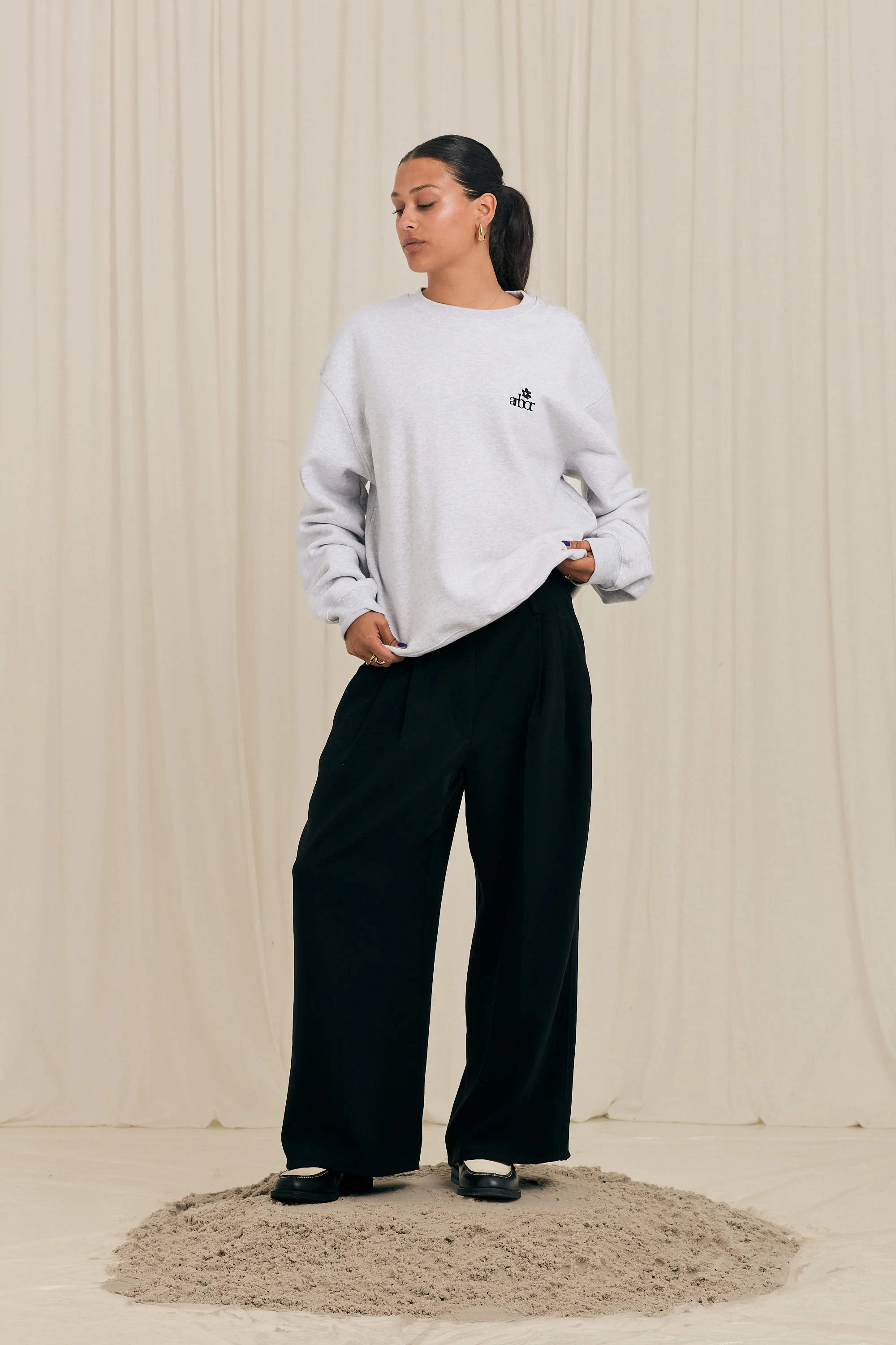 Mini Flower Grey Crewneck - Image 3